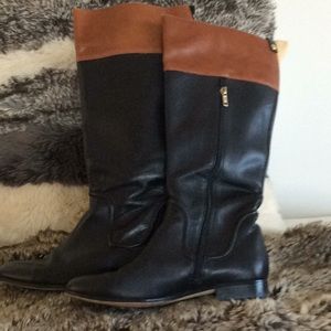 Ava & Aiden Rust and Black leather boots